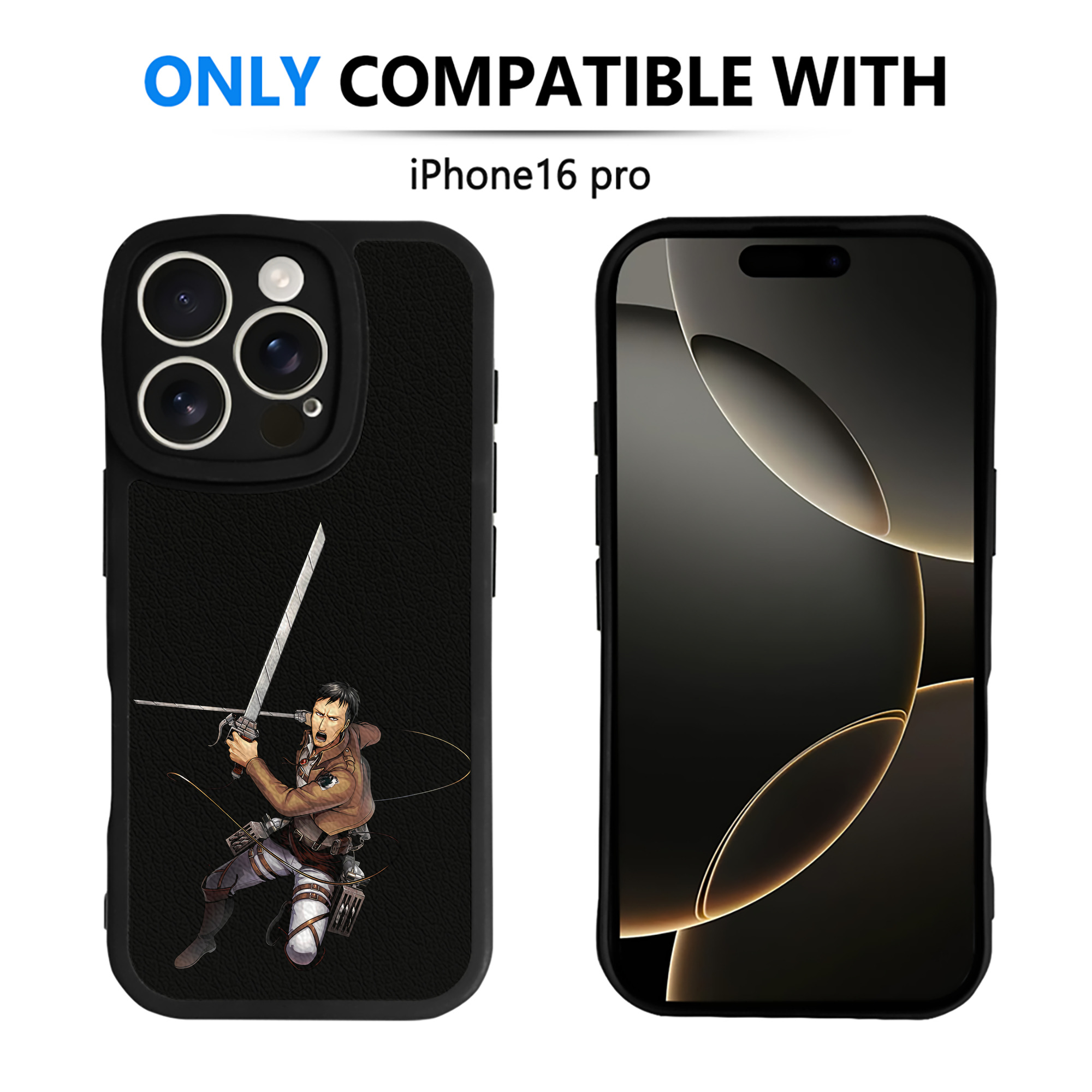 （画像用） 進撃の巨人 Attack on Titan 【iPhone 16シリーズ対応】シリコンスマホケース（レザー調） 材質：シリコン